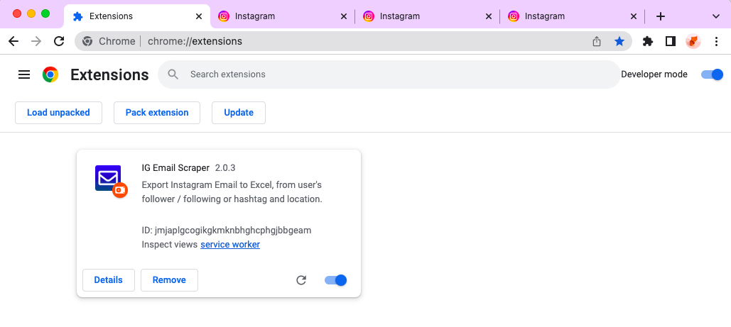 Seek Job Scraper chrome extension install done